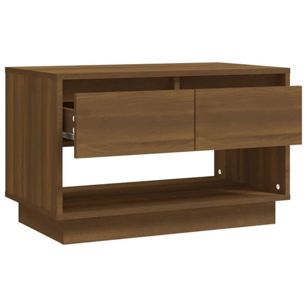 vidaXL TV-benk brun eik 70x41x44 cm sponplate