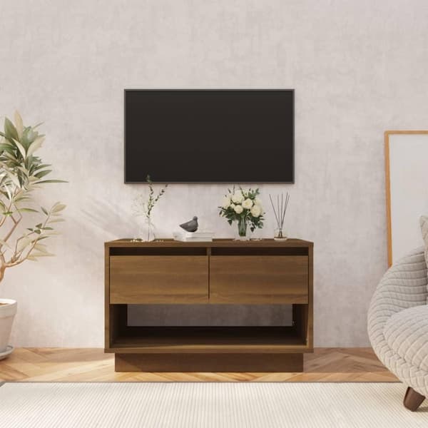 vidaXL TV-benk brun eik 70x41x44 cm sponplate