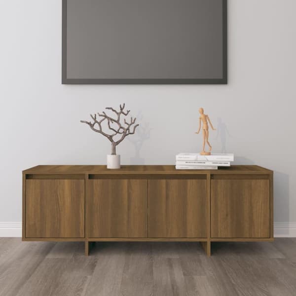 vidaXL TV-benk brun eik 120x30x40,5 cm sponplate