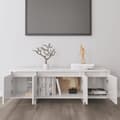 Miniatyrbillede 3 af 11: vidaXL tv-bord 120x30x40,5 cm spånplade hvid højglans