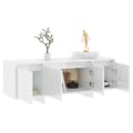Miniatyrbillede 5 af 11: vidaXL tv-bord 120x30x40,5 cm spånplade hvid højglans