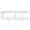 Miniatyrbillede 6 af 11: vidaXL tv-bord 120x30x40,5 cm spånplade hvid højglans