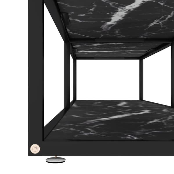 vidaXL TV-benk svart marmor 180x40x40,5 cm herdet glass
