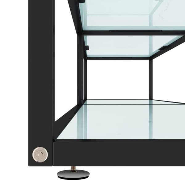 vidaXL TV-bänk vit marmor 220x40x40,5 cm härdat glas