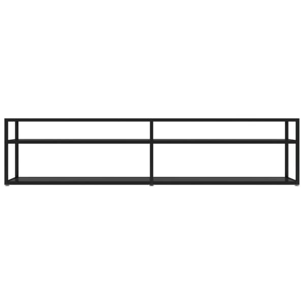 vidaXL Tv-bänk svart 180x40x40,5 cm härdat glas