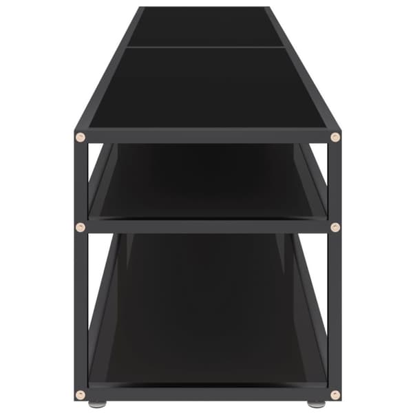 vidaXL Tv-bänk svart 180x40x40,5 cm härdat glas