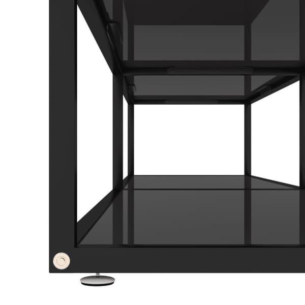 vidaXL Tv-bänk svart 180x40x40,5 cm härdat glas
