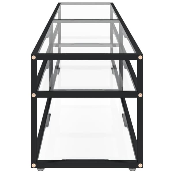 vidaXL TV-taso läpikuultava 180x40x40,5 cm karkaistu lasi