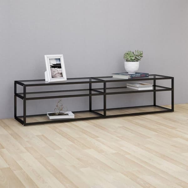 vidaXL TV-taso läpikuultava 180x40x40,5 cm karkaistu lasi
