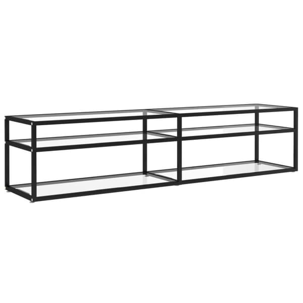 vidaXL tv-bord 180x40x40,5 cm hærdet glas transparent