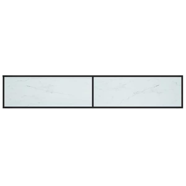 vidaXL TV-taso valkoinen marmori 220x40x40,5 cm karkaistu lasi
