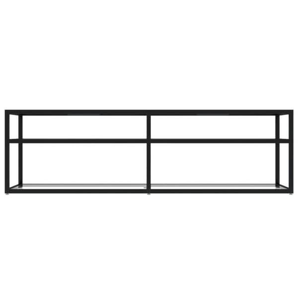 vidaXL Tv-bänk transparent 140x40x40,5 cm härdat glas