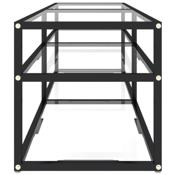 vidaXL Tv-bänk transparent 140x40x40,5 cm härdat glas
