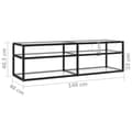 Miniatyrbild 6 av 8: vidaXL Tv-bänk transparent 140x40x40,5 cm härdat glas