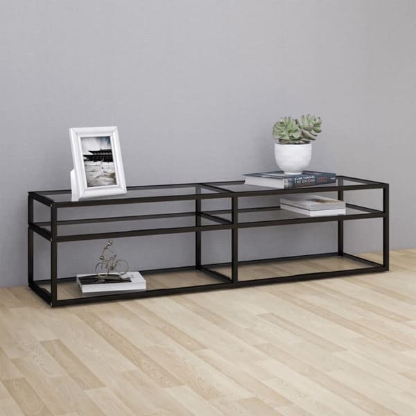 vidaXL Tv-bänk transparent 160x40x40,5 cm härdat glas