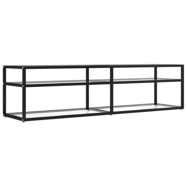 vidaXL tv-bord 160x40x40,5 cm hærdet glas transparent