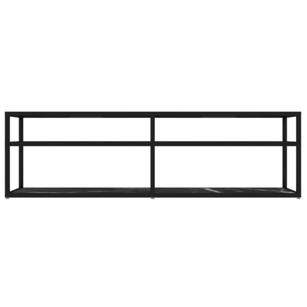 vidaXL TV-benk svart marmor 140x40x40,5 cm herdet glass