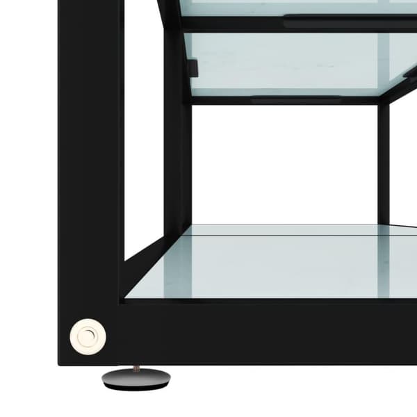 vidaXL tv-bord 160x40x40,5 cm hærdet glas marmoreffekt hvid