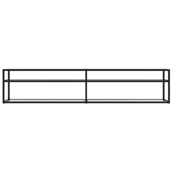vidaXL tv-bord 200x40x40,5 cm hærdet glas transparent