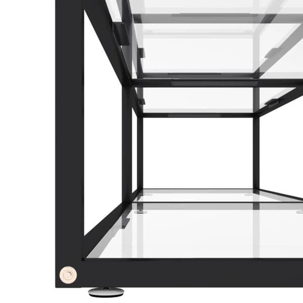 vidaXL tv-bord 200x40x40,5 cm hærdet glas transparent