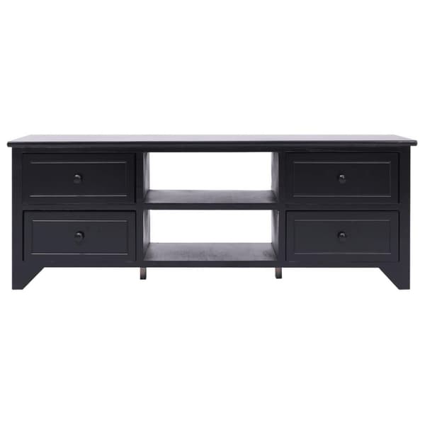 vidaXL TV-bänk svart 108x30x40 cm massivt kejsarträ