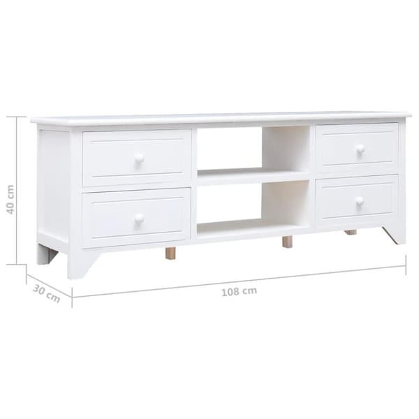 vidaXL TV-bänk 108x30x40 cm massivt kejsarträ
