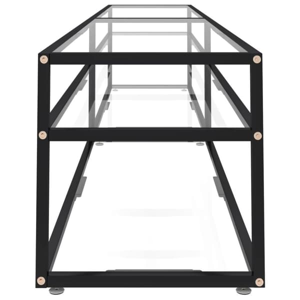vidaXL TV-taso läpikuultava 220x40x40,5 cm karkaistu lasi