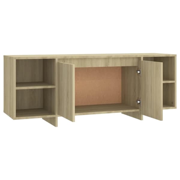 vidaXL TV-bänk sonoma-ek 130x35x50 cm spånskiva