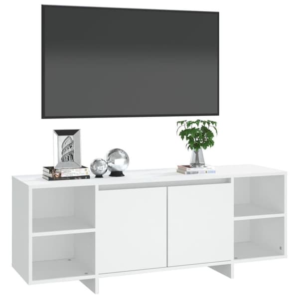 vidaXL TV-bänk vit 130x35x50 cm spånskiva