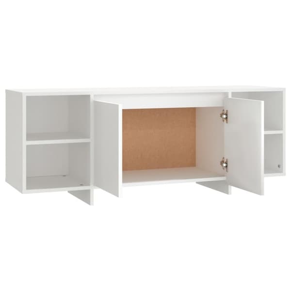 vidaXL TV-bänk vit 130x35x50 cm spånskiva