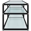 Miniatyrbillede 4 af 9: vidaXL tv-bord 140x40x40,5 cm hærdet glas marmoreffekt hvid