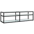 Miniatyrbillede 2 af 9: vidaXL tv-bord 140x40x40,5 cm hærdet glas marmoreffekt hvid