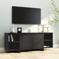 Miniatyrbilde 3 av 10: vidaXL TV-benk svart 130x35x50 cm sponplate