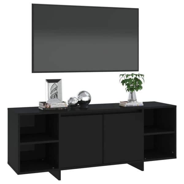 vidaXL TV-benk svart 130x35x50 cm sponplate