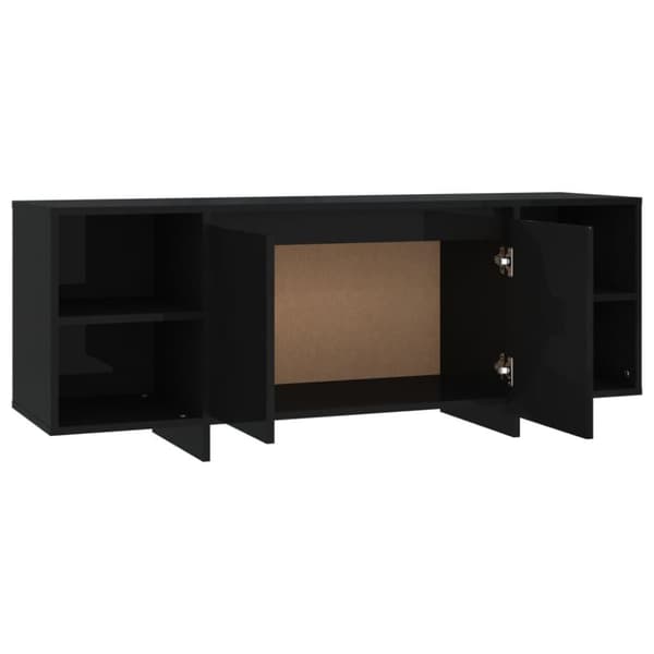 vidaXL TV-benk svart 130x35x50 cm sponplate