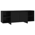 Miniatyrbilde 2 av 10: vidaXL TV-benk svart 130x35x50 cm sponplate