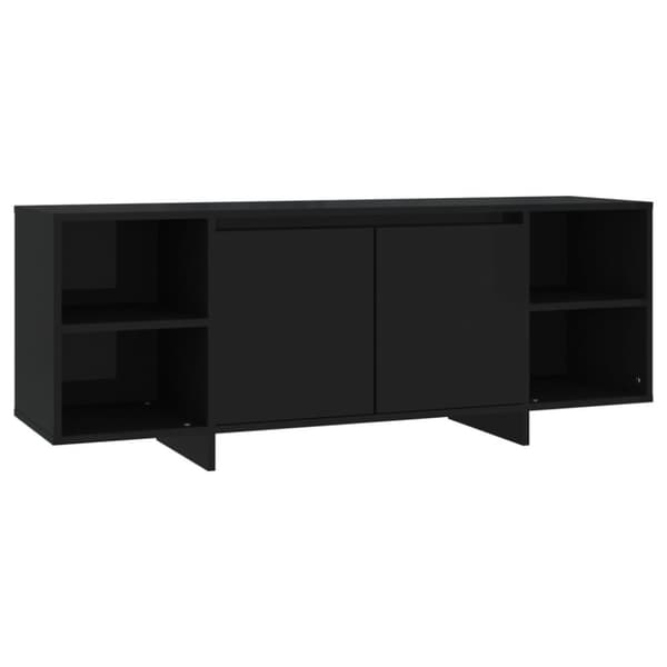 vidaXL TV-benk svart 130x35x50 cm sponplate
