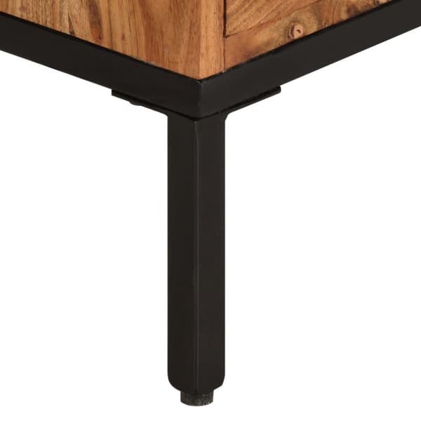 vidaXL TV-benk honningbrun og grå 110x30x50 cm heltre akasie