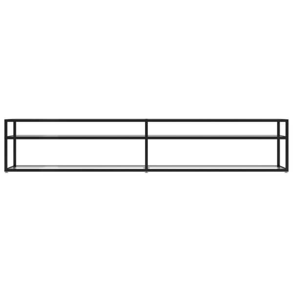 vidaXL TV-benk gjennomsiktig 220x40x40,5 cm herdet glass