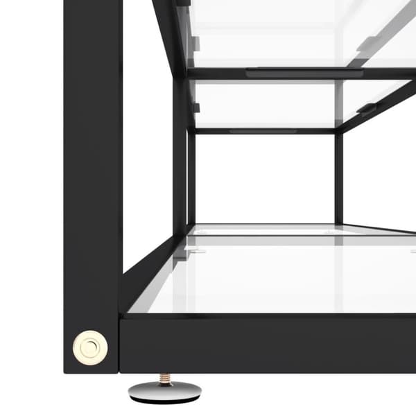 vidaXL TV-benk gjennomsiktig 220x40x40,5 cm herdet glass