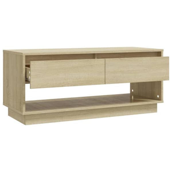 vidaXL tv-bord 102x41x44 cm spånplade sonoma-eg