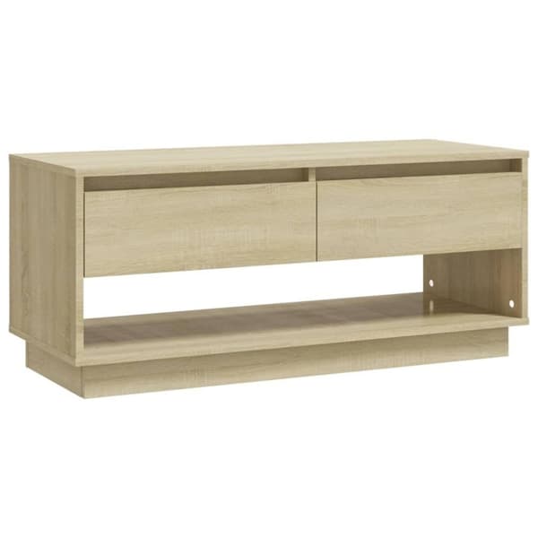 vidaXL tv-bord 102x41x44 cm spånplade sonoma-eg