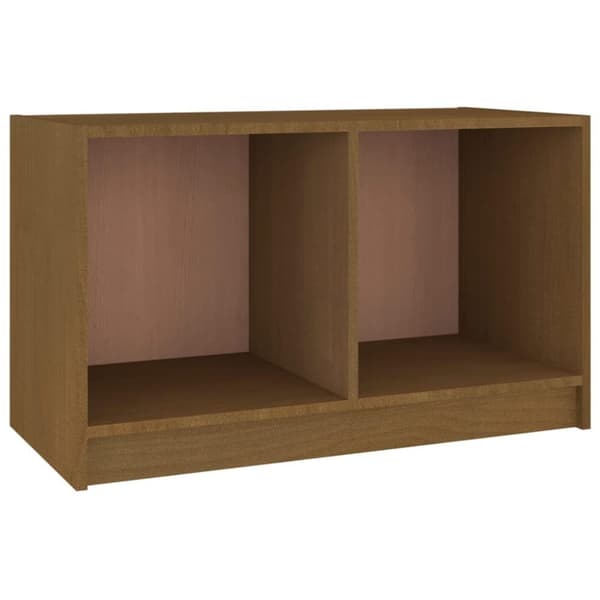 vidaXL TV-bänk honungsbrun 70x33x42 cm massiv furu
