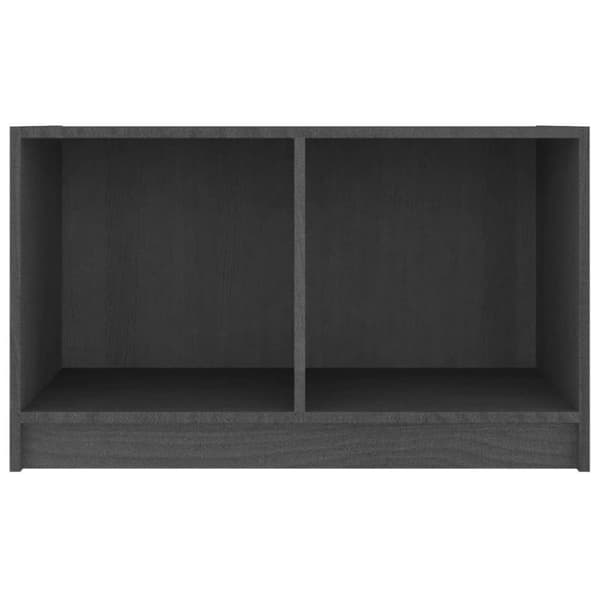 vidaXL TV-benk grå 70x33x42 cm heltre furu