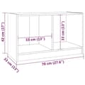 Miniatyrbilde 8 av 10: vidaXL TV-benk grå 70x33x42 cm heltre furu