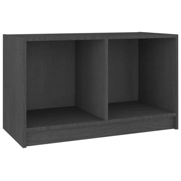 vidaXL TV-benk grå 70x33x42 cm heltre furu