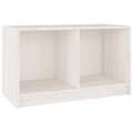 Miniatyrbilde 2 av 10: vidaXL TV-benk hvit 70x33x42 cm heltre furu