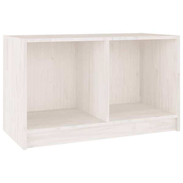 vidaXL TV-benk hvit 70x33x42 cm heltre furu