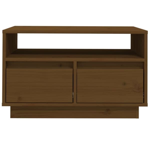 vidaXL TV-benk brun 60x35x37 cm heltre furu