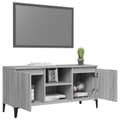 Miniatyrbilde 4 av 11: vidaXL TV-benk med metallben grå sonoma eik 103,5x35x50 cm